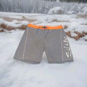 Salt Life Board Shorts Mens 40 Blue Polyester Stretch Lace-Up Swim Beach Pool